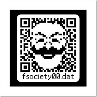 Fsociety dat barcode Posters and Art